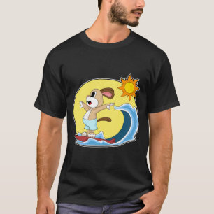 Dog Surfing Surfboard Summer T-Shirt