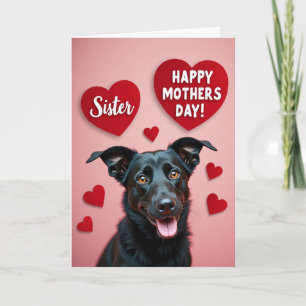 Dog Sweet Mothers Day Heart Card