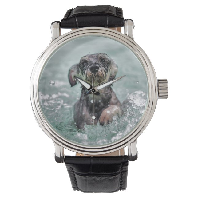 Dog Swimming Doggy Paddle Watch (Front)