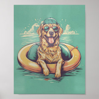 Dog Swimming ,Funny Dog .Dog ,Dogs Poster