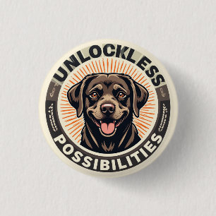 Dog Symbolising Optimism and Endless Possibilities 3 Cm Round Badge
