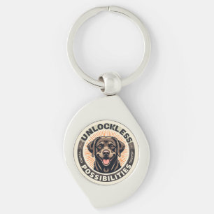 Dog Symbolising Optimism and Endless Possibilities Key Ring