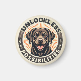 Dog Symbolising Optimism and Endless Possibilities Magnet