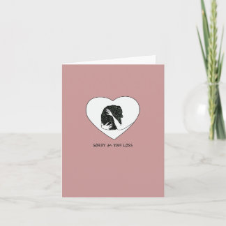 Dog Sympathy, 4" x 5.6" Folded Greeting Card