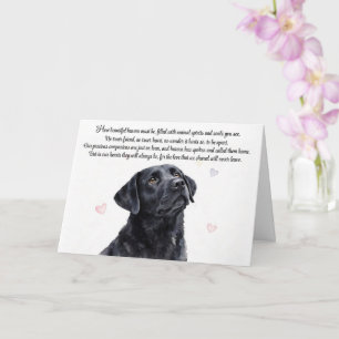 Dog Sympathy Black Labrador Lab Spriitual Card