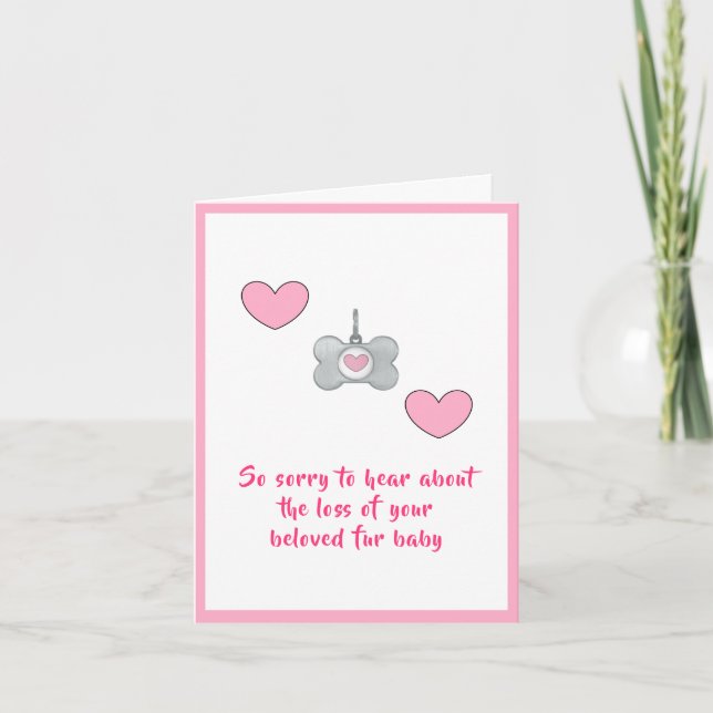 Dog sympathy card by dalDesignNZ (Front)