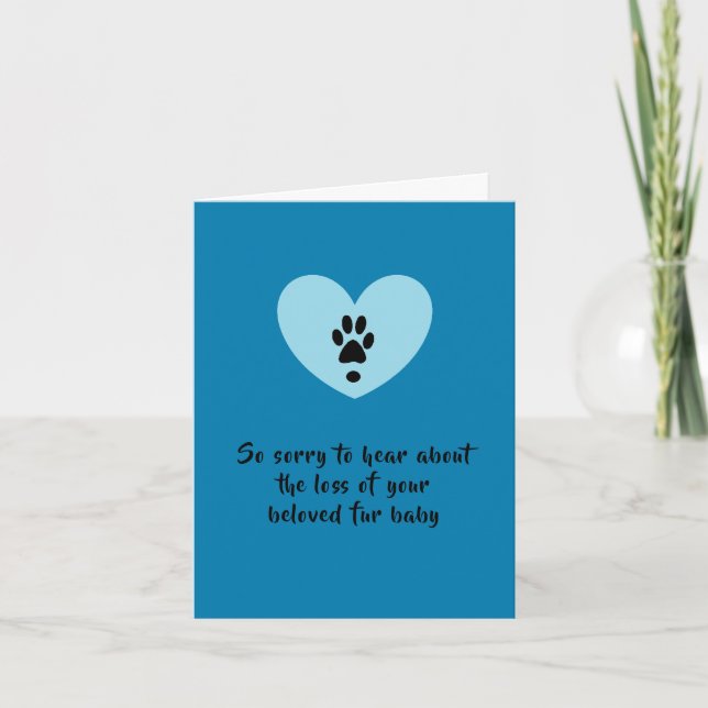 Dog sympathy card by dalDesignNZ (Front)