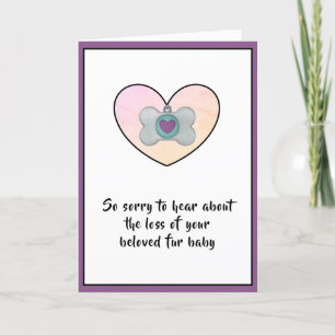 Dog Sympathy Card by dalDesignNZ