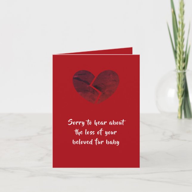 dog sympathy card by dalDesignNZ (Front)