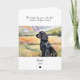 Dog Sympathy Card, custom name. Pet Loss  Card