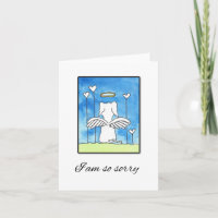 Dog Sympathy Card, Dog Angel with Wings