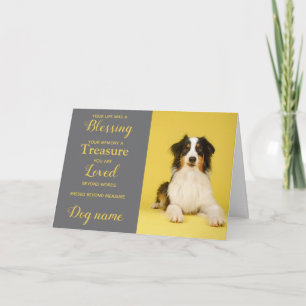 Dog Sympathy Card for Loss Memorial with photo