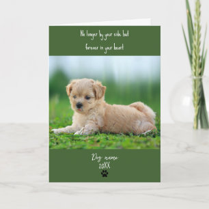 Dog Sympathy Card for Loss Memorial with photo