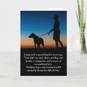 Dog Sympathy Card for Loss Memorial with photo