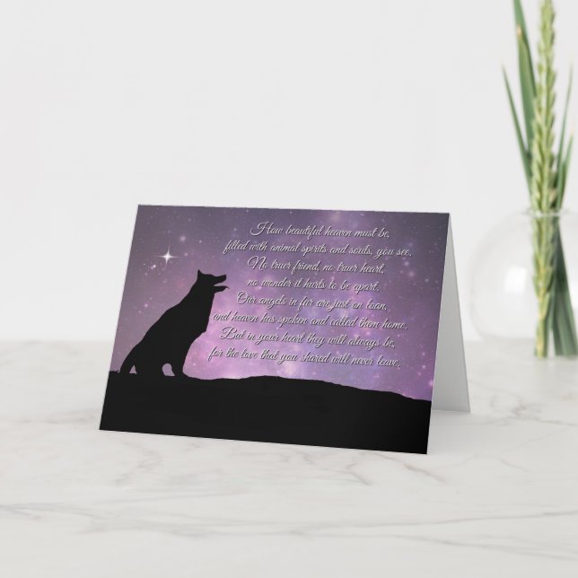 Dog Sympathy Card With Spiritual Poem (Front)