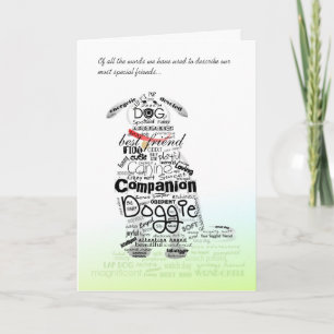 Dog Sympathy Card - Words Used to Describe our Dog