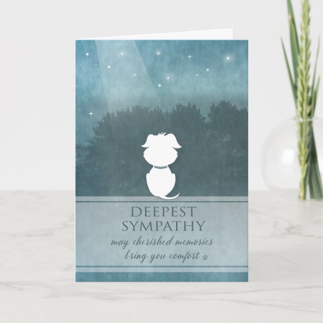 Dog Sympathy Cherished Memories - See Description Card (Front)