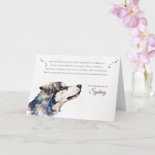 Dog Sympathy Condolences Personalized Name Card