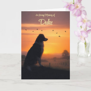 Dog Sympathy Custom Name Silhouetted Dog Card