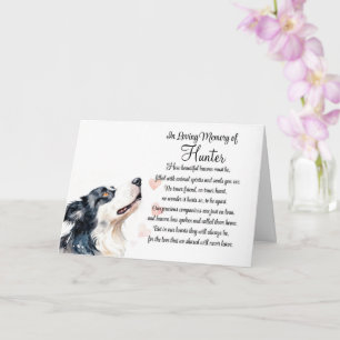Dog Sympathy Custom Personalised Name Border Card