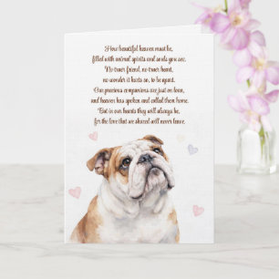 Dog Sympathy English Bull Dog Spiritual Card