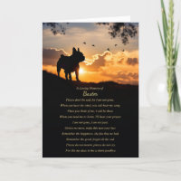 Dog Sympathy French Bull Dog Type Spiritual Poem