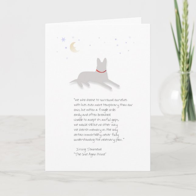 Dog Sympathy - German Shepherd - with Poem Card (Front)