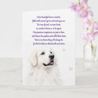 Dog Sympathy Great Pyrenees Spiritual Loss Card