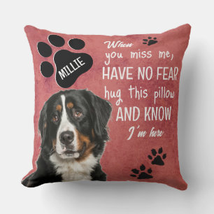 Dog sympathy keepsake -add your own photo and name cushion