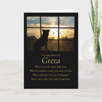 Dog Sympathy Loss of Dog with Pug Type Silhouetted
