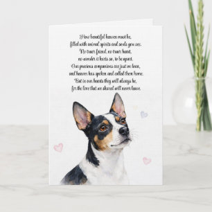 Dog Sympathy Rat Terrier Loss Spiritual Card