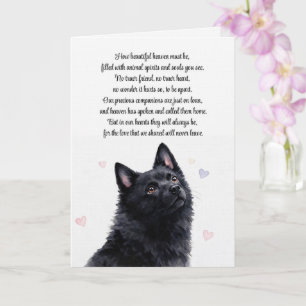 Dog Sympathy Schipperke Loss Spiritual Card