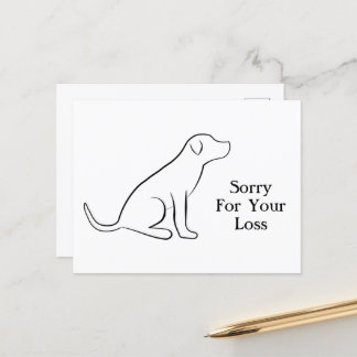 Dog Sympathy Sorry for your loss Postcard