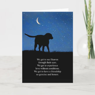 Dog Sympathy Spiritual Heartfelt Words Card