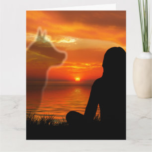 Dog Sympathy Sunset Poem Card