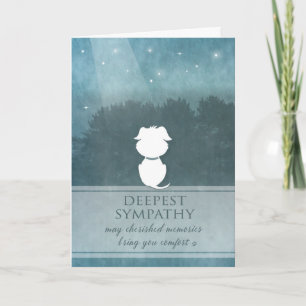 Dog Sympathy Teal Cherished Memories Bring Comfort Card