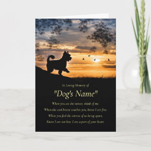 Dog Sympathy Yorkie Yorkshire Terrier Custom Name  Card