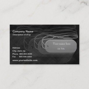 Dog Tag Template Business Card