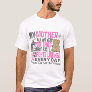 Dog Tags Breast Cancer Mother T-Shirt