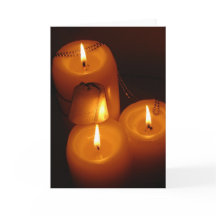 Dog tags with candles card