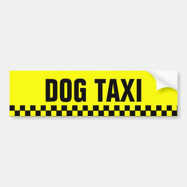 Dog Taxi Bumper Sticker (Front)