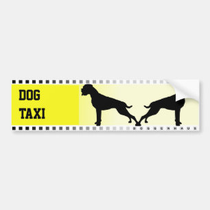 Dog Taxi German Boxer  Bumper Sticker