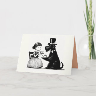 Dog Tea Party Greetings Card