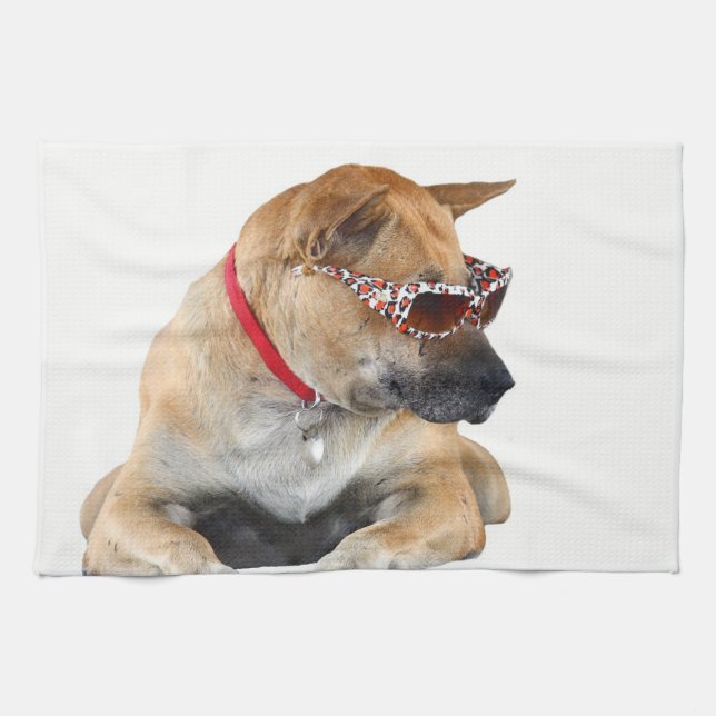 dog tea towel (Horizontal)