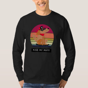 Dog Tee Pun Humour Kiss My Mutt Men Women 70's S
