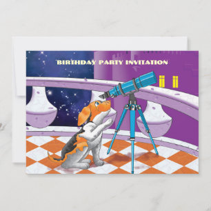 dog telescope invitation