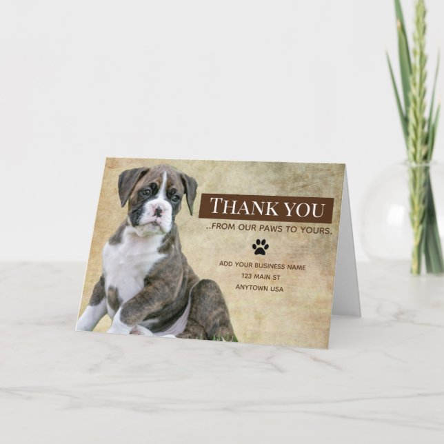 Dog Thank You Card | Veterinary (Front)