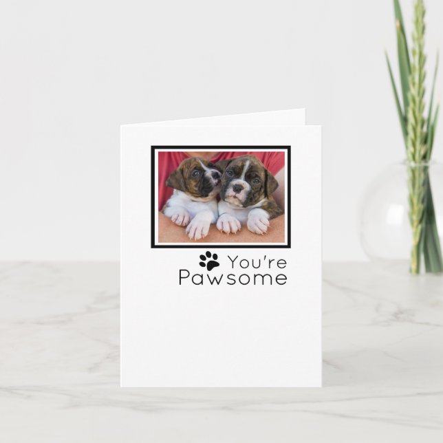 Dog Thank You Cards - You're Pawsome (Front)