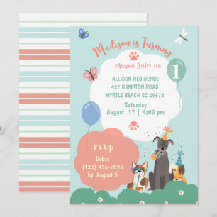 Dog Theme Birthday Party   Invitation