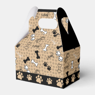 Dog Theme Paw Print Favour Box